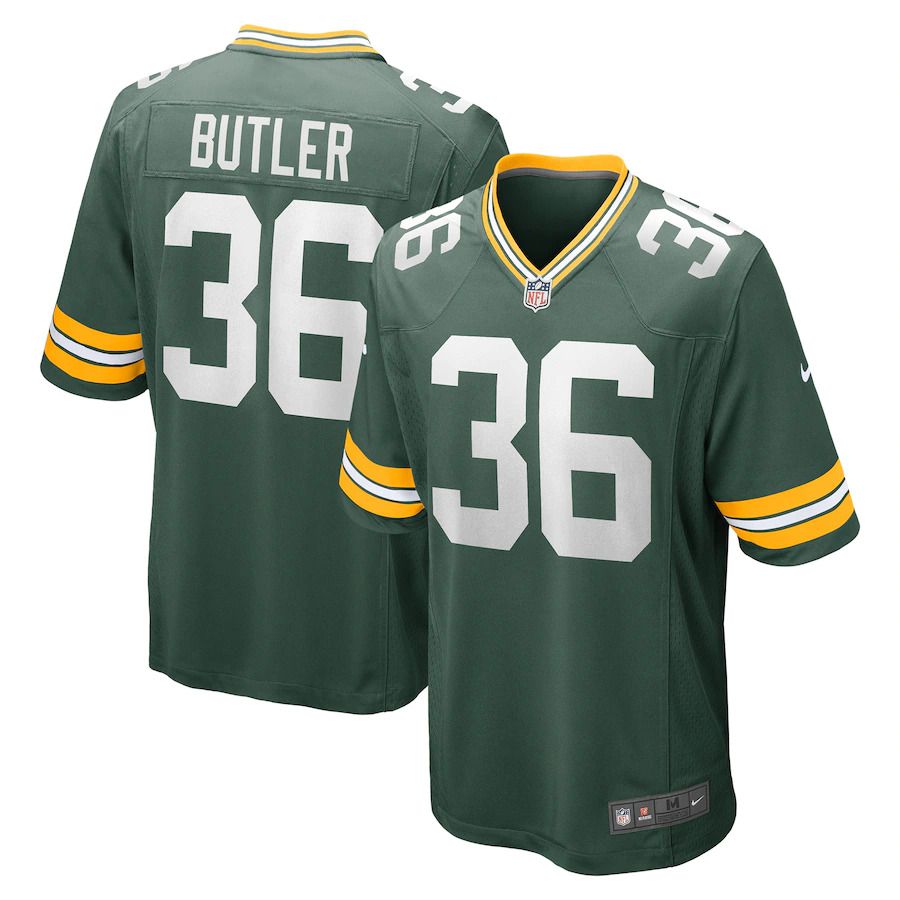 Men Green Bay Packers #36 LeRoy Butler Nike Green Retired Player Game NFL Jersey